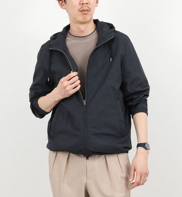 NOLLEY'S goodman「【HERNO】MICRO RIPSTOP NYLON HOODIE」|ブルゾン・スタジャン|