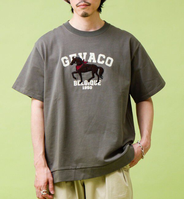 GLOSTER「【GEVACO/ゲバコ】フロントプリント刺繍Tシャツ」|Tシャツ・カットソー|