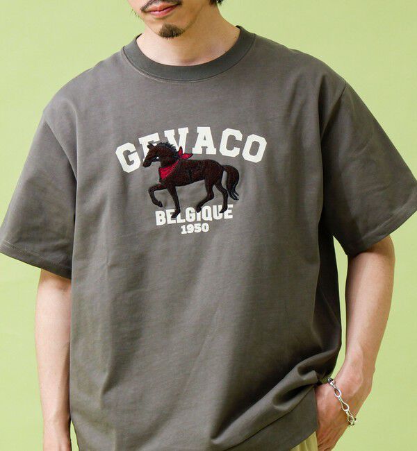 GLOSTER「【GEVACO/ゲバコ】フロントプリント刺繍Tシャツ」|Tシャツ・カットソー|