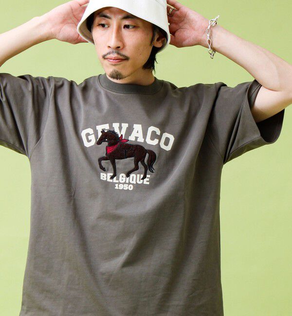 GLOSTER「【GEVACO/ゲバコ】フロントプリント刺繍Tシャツ」|Tシャツ・カットソー|