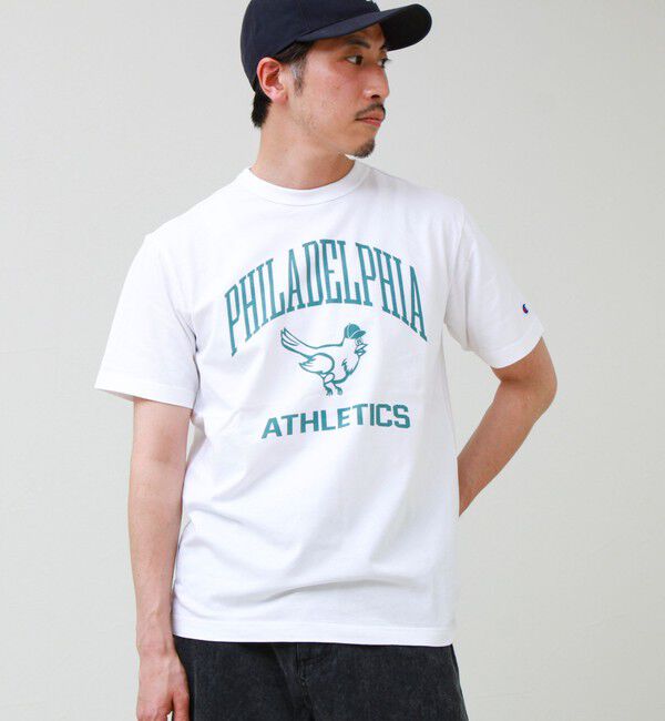 GLOSTER「【Champion/チャンピオン】PHILADELPHIA PRINT S/S」|Tシャツ・カットソー|ホワイト