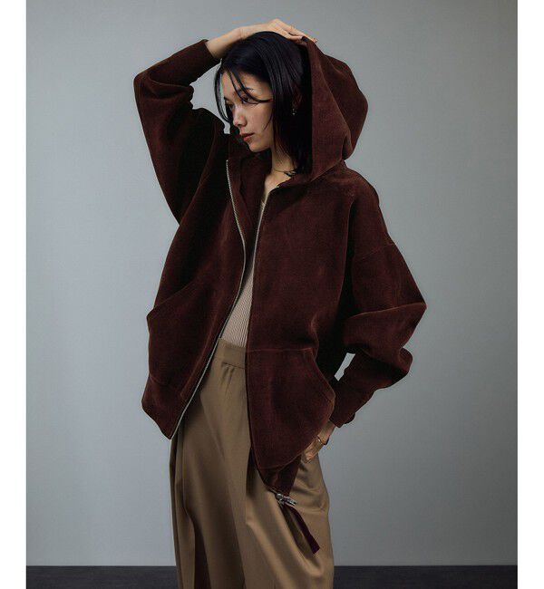 SALON adam et rope'「ジップパーカー-CreamyCotton /クリーミーコットン-」|パーカー|ブラウン系(22)