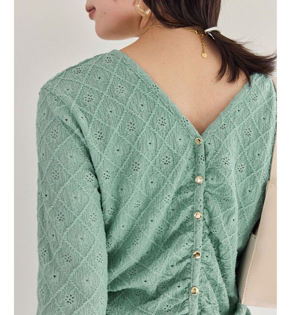 VIS「フラワージャガードカットカーディガン/2WAY・イージーケア」|カーディガン|