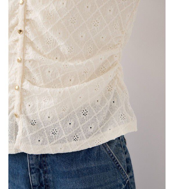 VIS「フラワージャガードカットカーディガン/2WAY・イージーケア」|カーディガン|