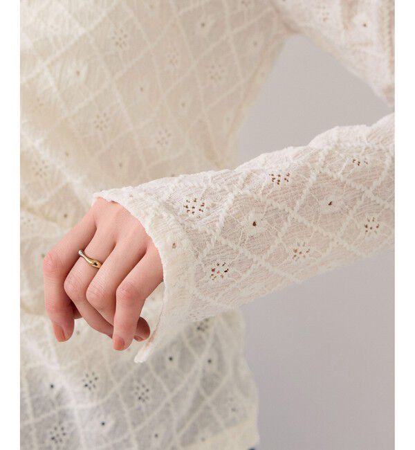 VIS「フラワージャガードカットカーディガン/2WAY・イージーケア」|カーディガン|