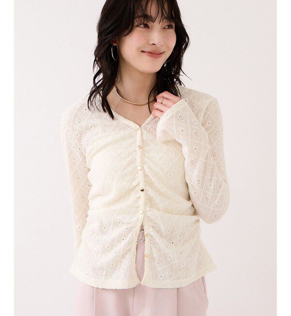 VIS「フラワージャガードカットカーディガン/2WAY・イージーケア」|カーディガン|キナリ(16)