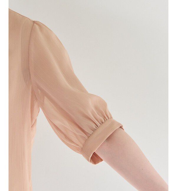 VIS「ラメ楊柳ボウタイブラウス」|シャツ・ブラウス|