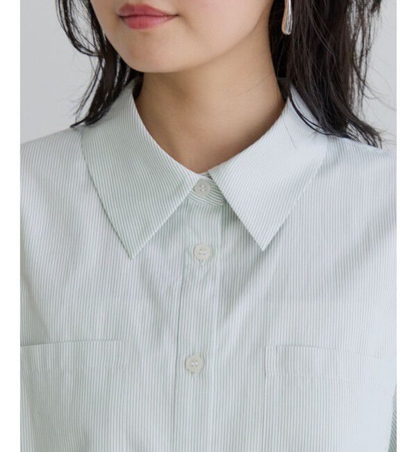 VIS「【SWIMMER&times;VIS】ポイント刺しゅうストライプシャツ」|シャツ・ブラウス|