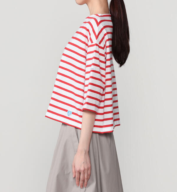 ORCIVAL「ORCIVAL | コットンレジェ ボートネック ボーダーTシャツ WOMEN」|Tシャツ・カットソー|