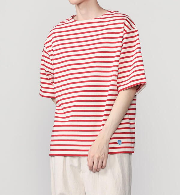 ORCIVAL「ORCIVAL | コットンロード クルーネック 半袖バスクシャツ MEN」|Tシャツ・カットソー|