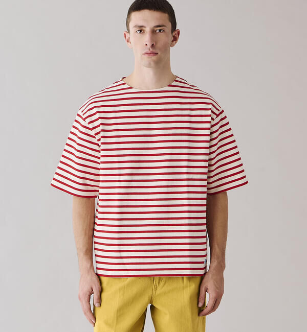 ORCIVAL「ORCIVAL | コットンロード クルーネック 半袖バスクシャツ MEN」|Tシャツ・カットソー|