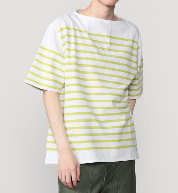 ORCIVAL「ORCIVAL | ラッセル ワイド ボートネック 半袖バスクシャツ MEN」|Tシャツ・カットソー|