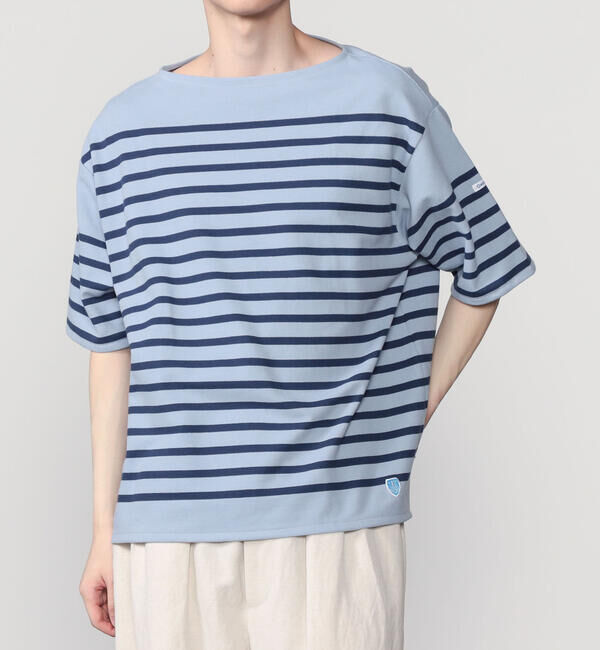 ORCIVAL「ORCIVAL | ラッセル ワイド ボートネック 半袖バスクシャツ MEN」|Tシャツ・カットソー|