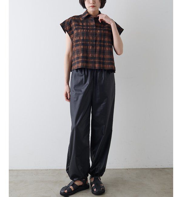 Drawing Numbers「【Drawing Numbers】チェックジャガードフレンチシャツ」|シャツ・ブラウス|