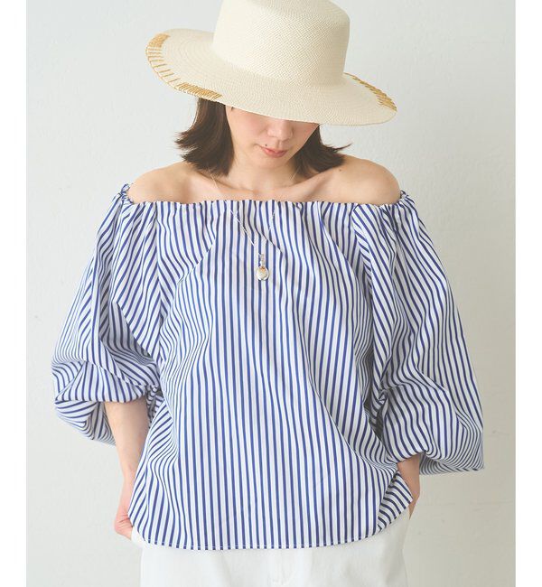  「タイプライターオフショルブラウス」|シャツ・ブラウス|