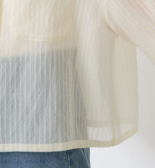  「シアーストライプショートシャツ」|シャツ・ブラウス|