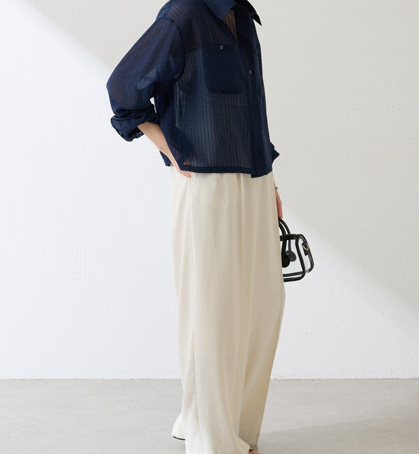  「シアーストライプショートシャツ」|シャツ・ブラウス|