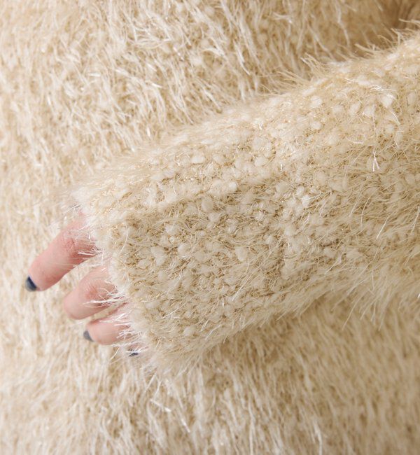  「ビーンズヤーンVネックニット」|ニット・セーター|