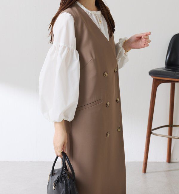  「フロントボタンジャンパースカート」|ワンピース|