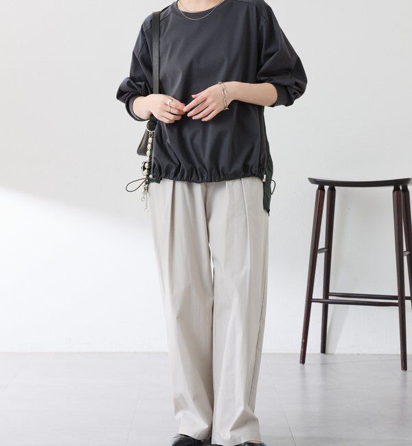  「ドッキング裾ドロストカットソー」|Tシャツ・カットソー|