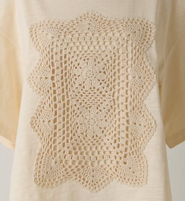  「【1枚でも決まる】クロシェドッキングTシャツ」|Tシャツ・カットソー|