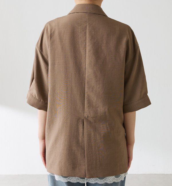  「【冷房/紫外線対策】シアーハーフスリーブジャケット」|ベスト・ジレ|