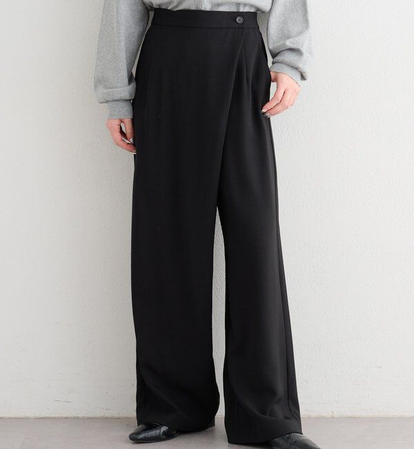  「【セットアップ対応/S.Mサイズ展開】B シャンブレーラップスラックス」|その他|ブラック