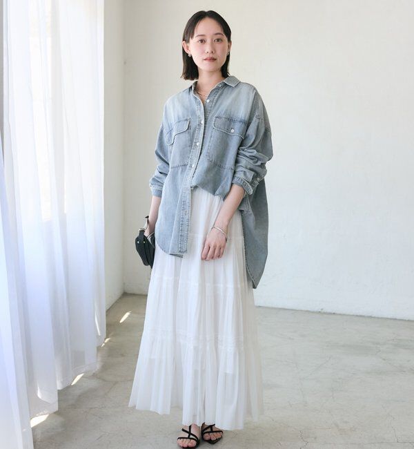  「【名品/リバイバル】【MONN.:.(モン)】Lightビッグデニムシャツ」|シャツ・ブラウス|