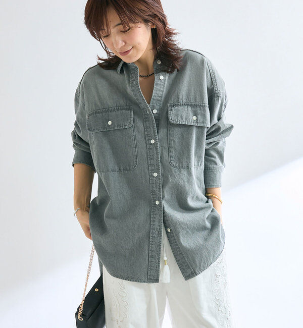  「【名品/リバイバル】【MONN.:.(モン)】Lightビッグデニムシャツ」|シャツ・ブラウス|