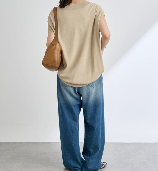  「【ひんやりタッチ・セットアップ対応可】レーヨン混バックテールニット」|ニット・セーター|