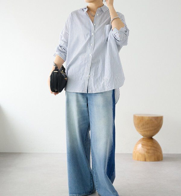  「予約【エッジを効かせたデザイン】ラインバギーデニム」|デニム|