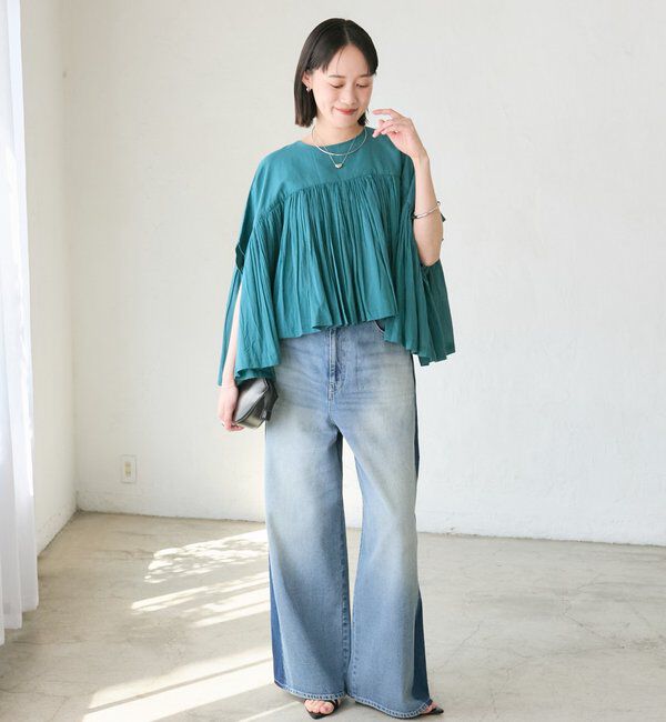  「予約【エッジを効かせたデザイン】ラインバギーデニム」|デニム|