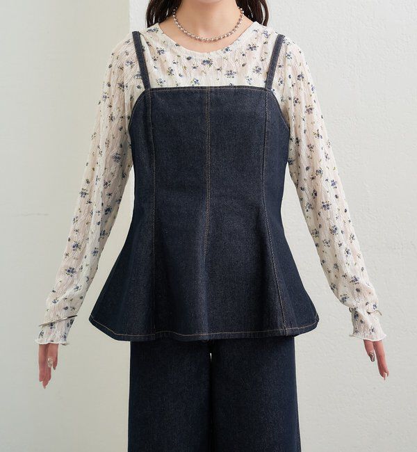  「ペプラムデニムビスチェ」|シャツ・ブラウス|
