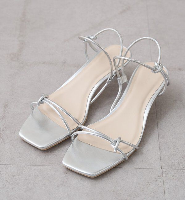  「クロスストラップヒールサンダル」|サンダル|