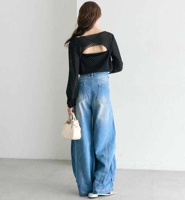  「バックシャンドットチュールロンT」|Tシャツ・カットソー|