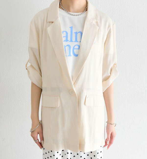  「シアー半袖ジャケット」|その他|