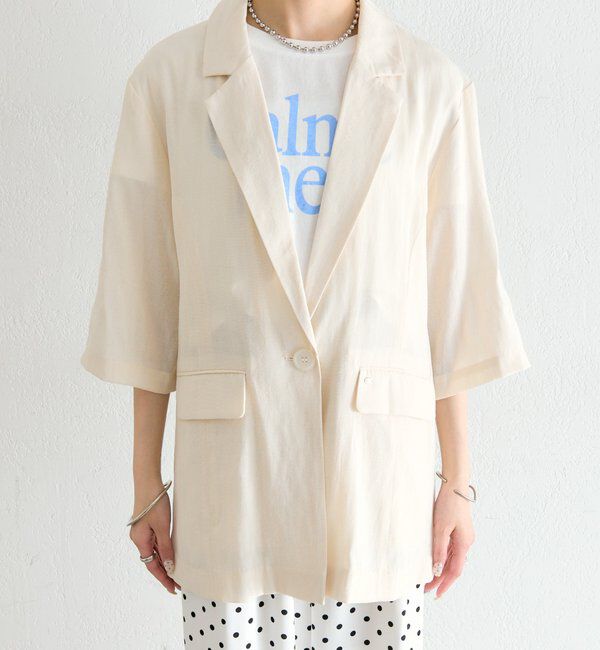  「シアー半袖ジャケット」|その他|