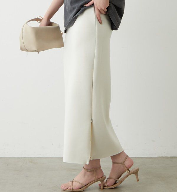  「【Lサイズも登場！】ポンチZIPタイトスカート」|スカート|