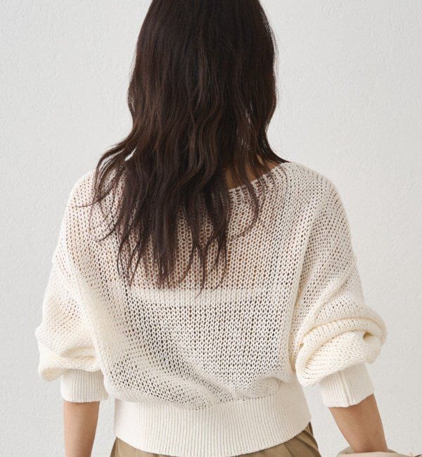  「クリスピーコットンショートニット」|ニット・セーター|