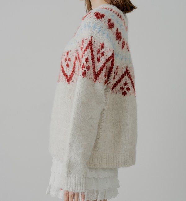  「ハート柄ノルディックニット」|ニット・セーター|