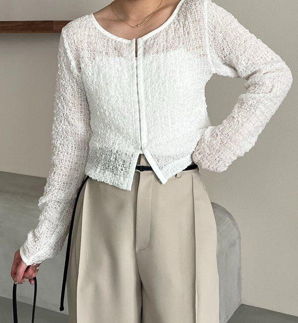  「【mana企画】シャーリングホックブラウス」|シャツ・ブラウス|