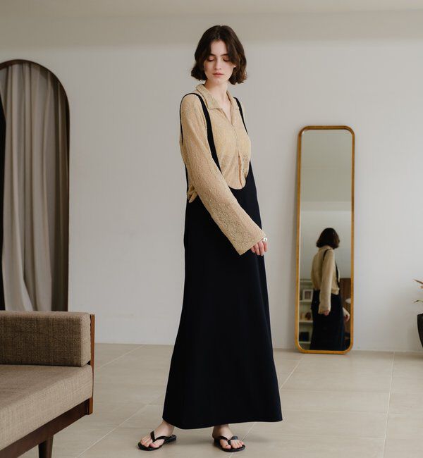  「絡みレースシャツ&times;ビスチェSET」|Tシャツ・カットソー|