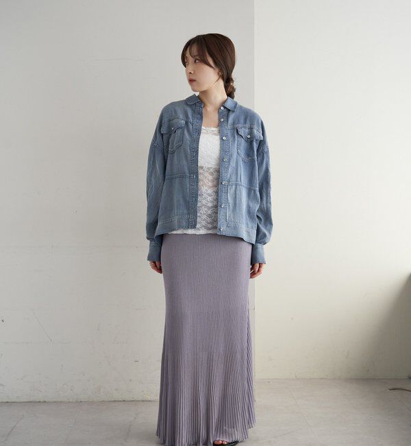  「シアープリーツニットスカート」|スカート|