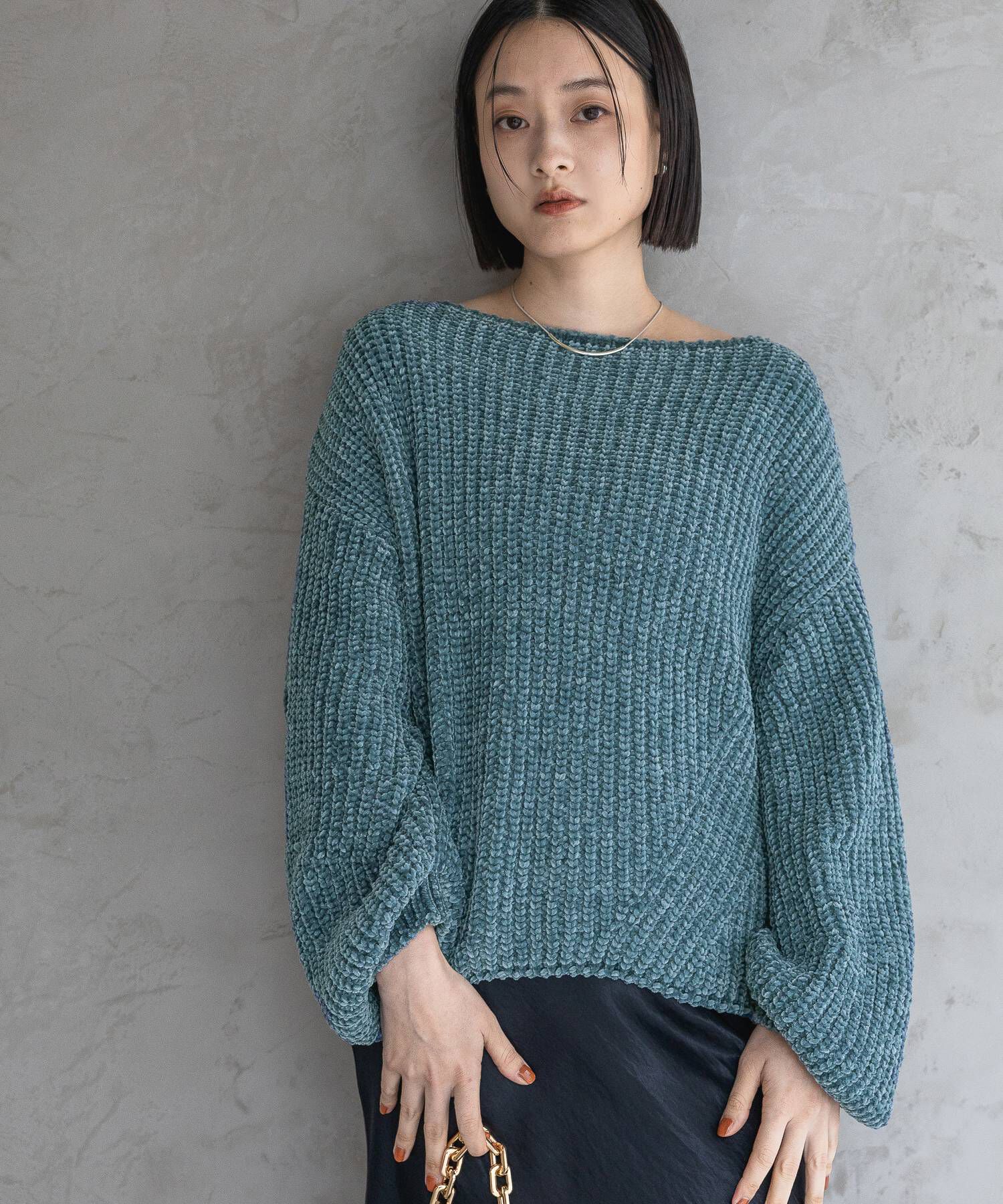 A part by 「クリーミーモールニットプルオーバー」|ニット・セーター|ブルー