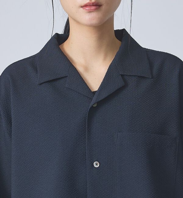 ABAHOUSE「【FORTUNA /フォルトゥナ】ECOTECSeerSuckerOpenCol」|シャツ・ブラウス|