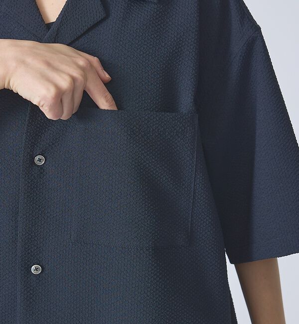 ABAHOUSE「【FORTUNA /フォルトゥナ】ECOTECSeerSuckerOpenCol」|シャツ・ブラウス|