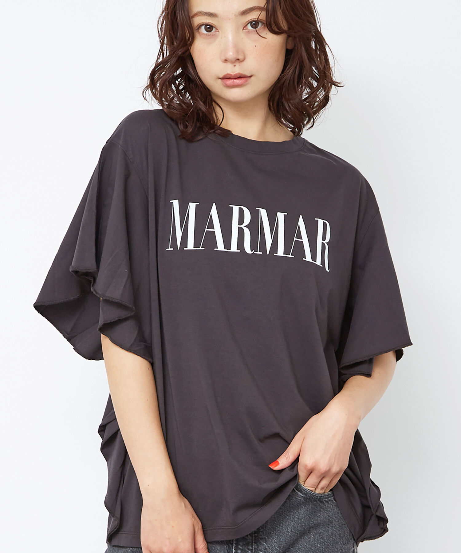 Rouge vif「＜別注＞【MICA&DEAL /マイカアンドディール】ロゴTシャツ / フレアス」|Tシャツ・カットソー|スミクロ