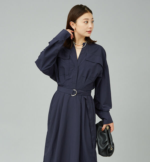 Rouge vif「ウエストマークシャツワンピース」|ワンピース|