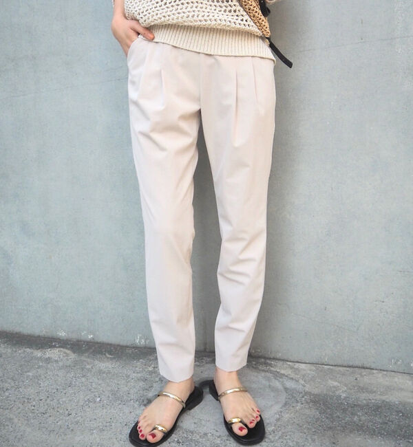 qualite「【25SS】2WAYストレッチタックパンツ」|その他|グレージュ