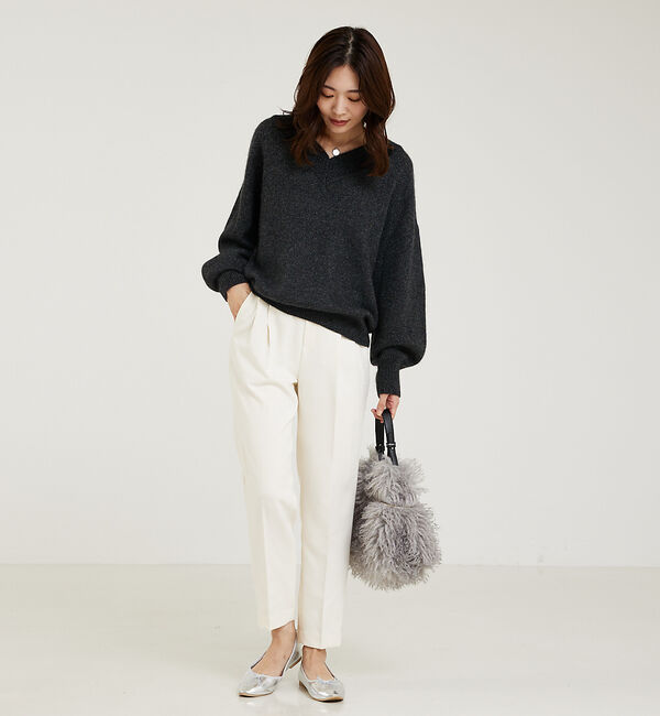 abahouse mavie「ふわふわウール2WAYラメニット」|ニット・セーター|